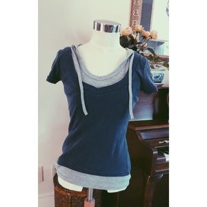 Hooded short sleeve shirt